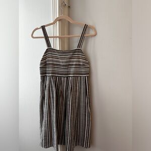 Sugar + Lips Mykonos Striped Linen Dress XS
